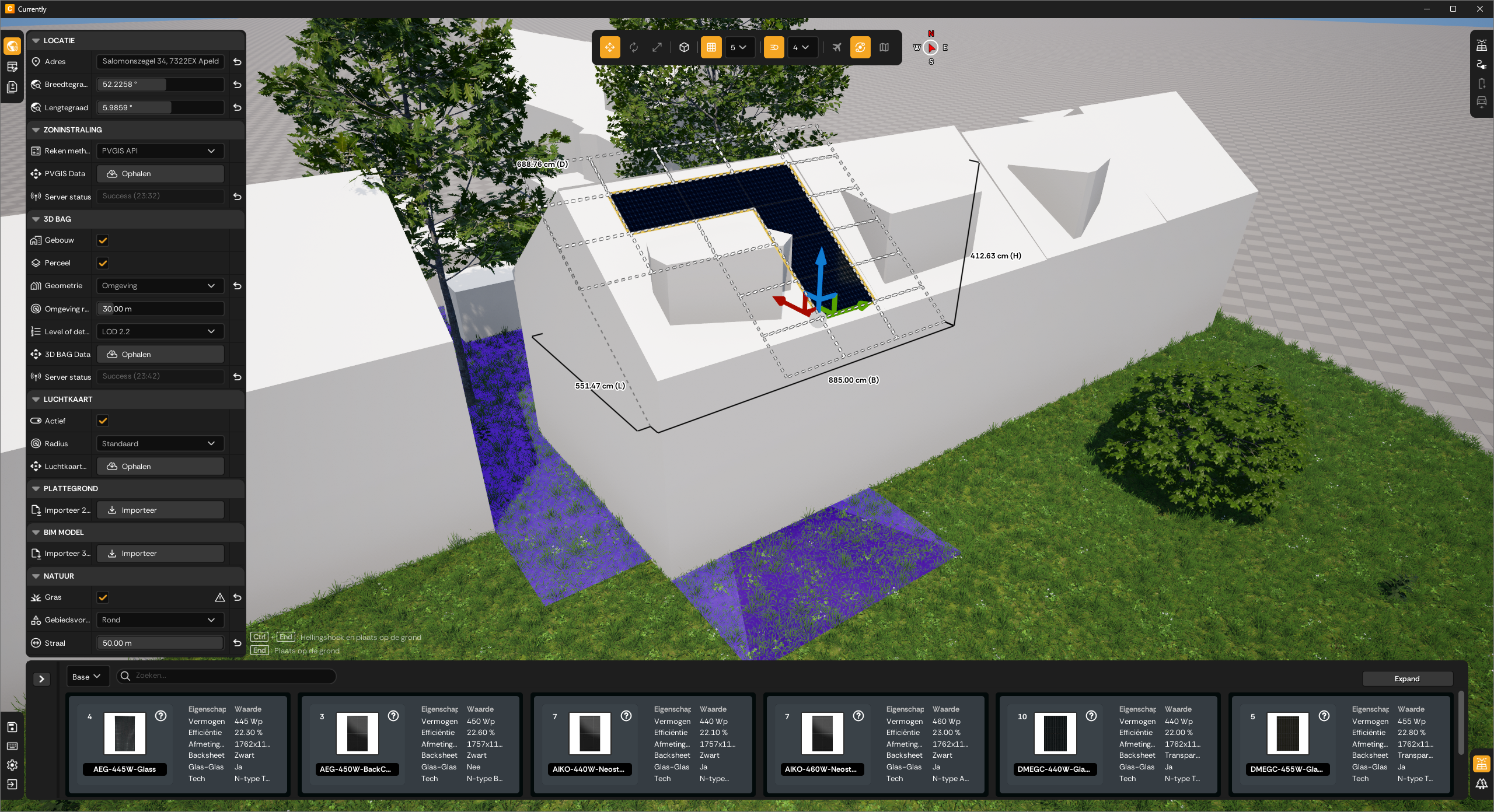 Currently 3D Editor — full application view